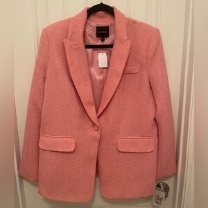 The Limited Blazer Women’s sz Large Pink NWT New Tweed‎ texture, Career wear.